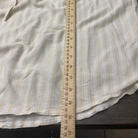 SIMPLY EMMA plus size light weight 
Striped Bell Sleeve drawstring neckline - Picture 7 of 11